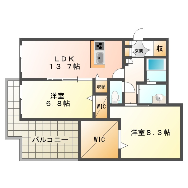 ソフィット垂水中道の間取り