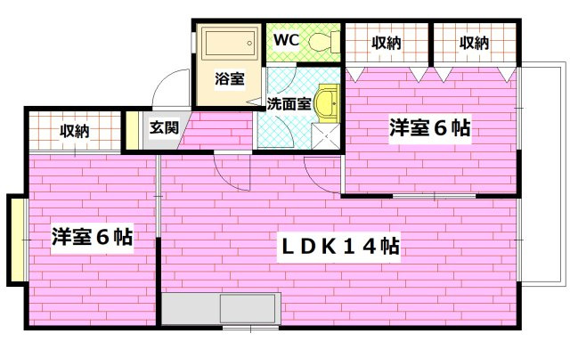 セジュール中井　B棟の間取り