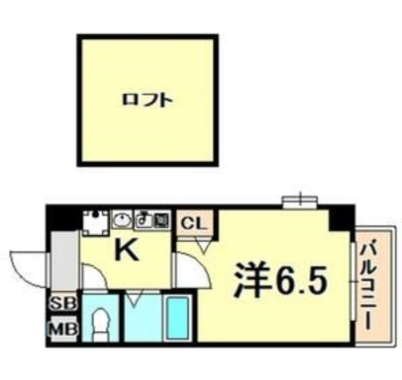 エステムコート神戸県庁前Ⅲフィエルテの間取り
