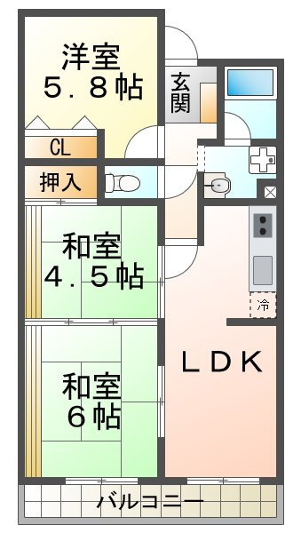五色山アーバンリズの間取り