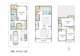 【間取り】 | 【ご内覧頂けます】中野区丸山2丁目　新築戸建　11590万円
