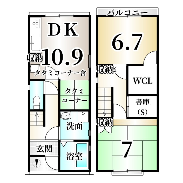 越後突抜町の間取り