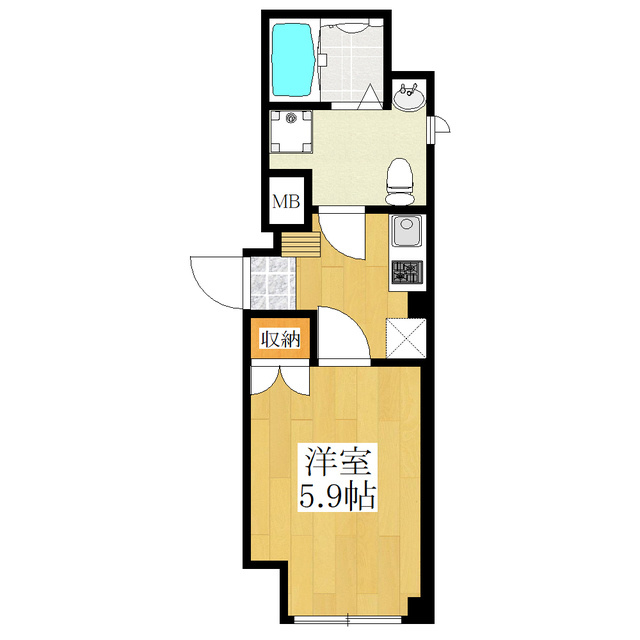 ｂ’ＣＡＳＡ　Ｔａｂａｔａの間取り|水廻り広々です