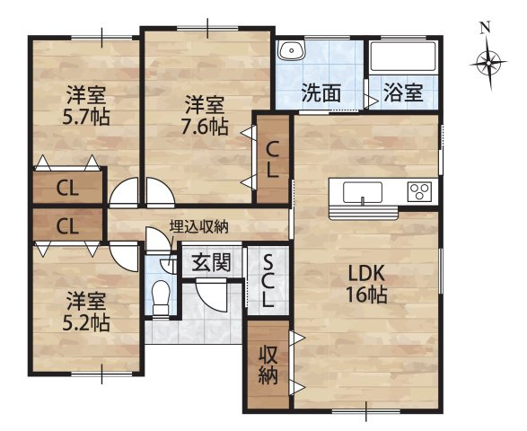 岩出森・新築戸建の間取り