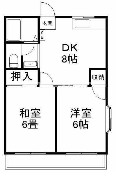 グリーンハイツＢの間取り