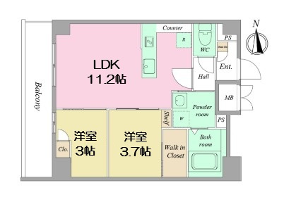 【間取り】 | ArtizA瓦屋町Ⅱ