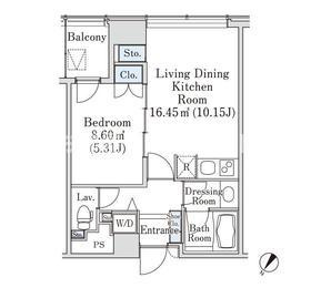 プラティーヌ新宿新都心【高級賃貸・ブランドマンション】の間取り