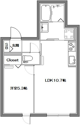 アスール　サウセの間取り