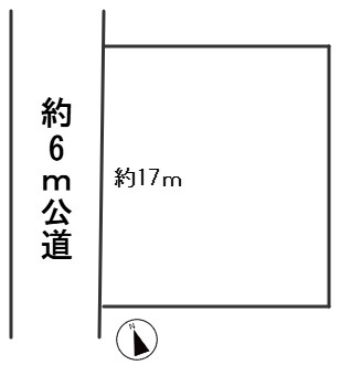 ６１２９７　岐阜市西中島３丁目土地の区画図
