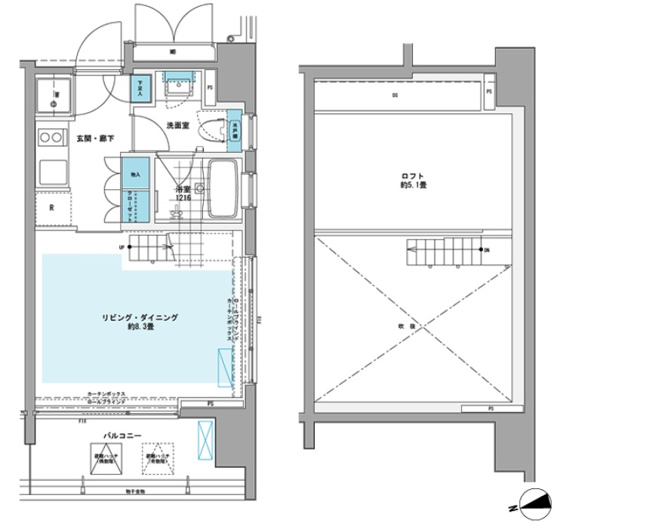 【間取り】 | プライムアーバン芝浦LOFT | ★間取り図★