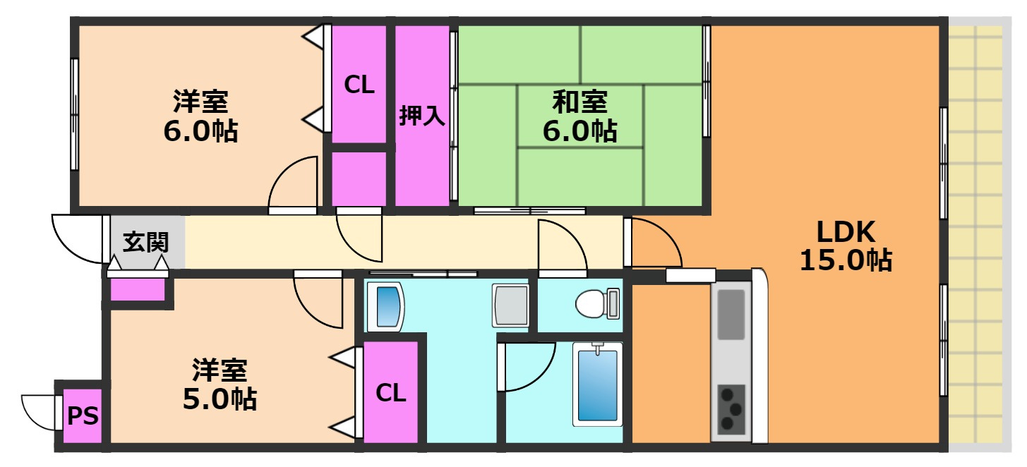 KDXレジデンス茨木Ⅱの間取り