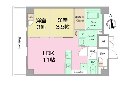 【間取り】 | ArtizA瓦屋町Ⅱ