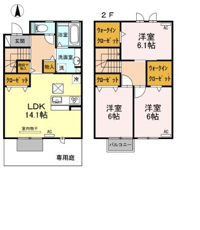 華 Aの間取り