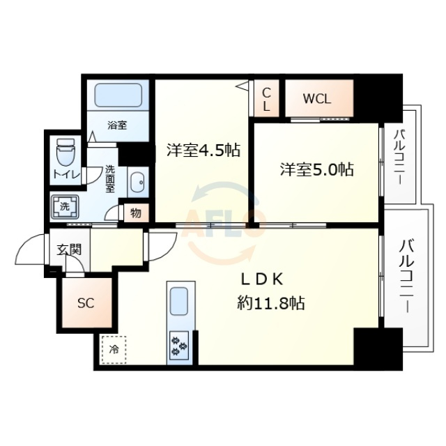 ルフォンプログレ新町の間取り|ルフォンプログレ新町　間取り