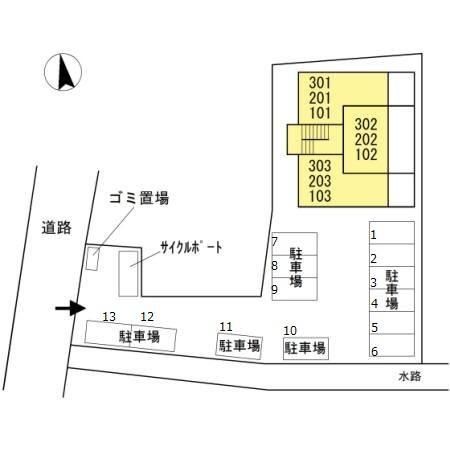 アザックひらたの区画図