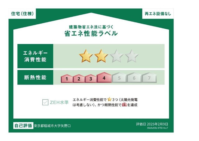 セルリアン・カーサの省エネ性能ラベル