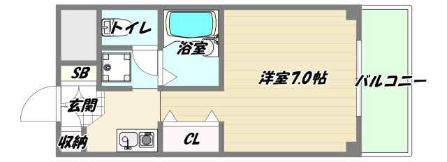 大阪市淀川区新高３丁目の賃貸マンションの間取り