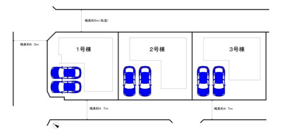 【区画図】 | 上松町　新築分譲住宅　全３区画 | 南西向き日当たり良好！たっぷりの陽光に包まれる明るい住まいに気持も明るくなりますね♪