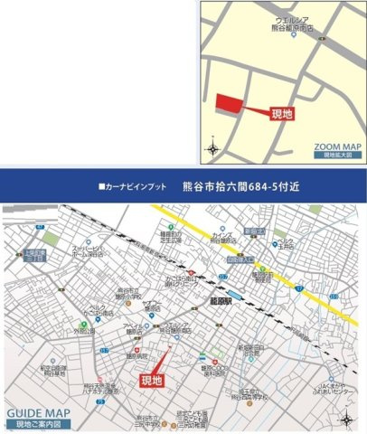 【仲介手数料無料】新築戸建　熊谷市拾六間685-4（全3棟）の地図