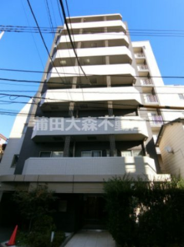 グランドコンシェルジュ大森西の外観|2007年2月築　RC鉄筋コンクリート造地上8階建て1R～1LDK総戸数40戸インターネット無料の分譲賃貸マンション　京浜急行本線大森町駅最寄りの東京都大田区大森西5丁目