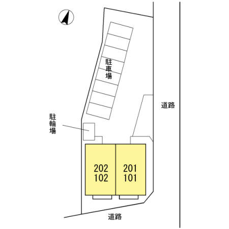 ヴィラ　フルールの区画図