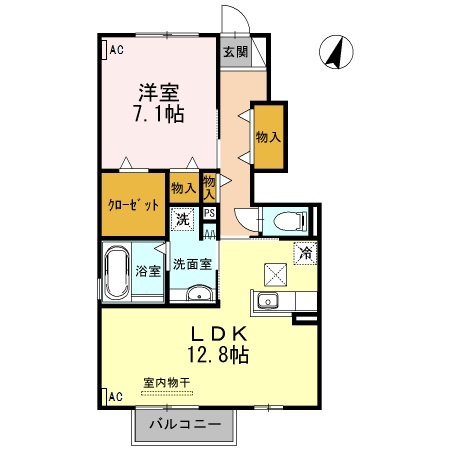 ヴィラ　フルールの間取り