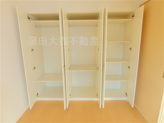 プラウドフラット蒲田Ⅱの収納|壁一面の大型収納　クローゼット！