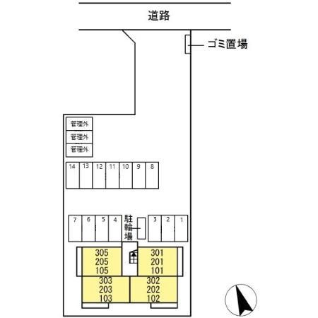 アクシス島崎の区画図