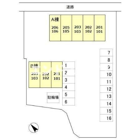 サンハイムミヤタ　Aの区画図|高崎、前橋のお部屋探しはエンドスケープまで！お客様の理想お聞かせ下さい♪