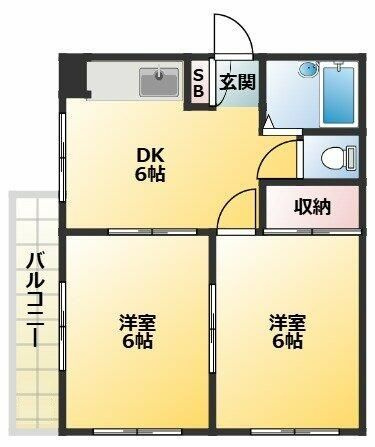 ツインタワーズインの間取り|間取りです。