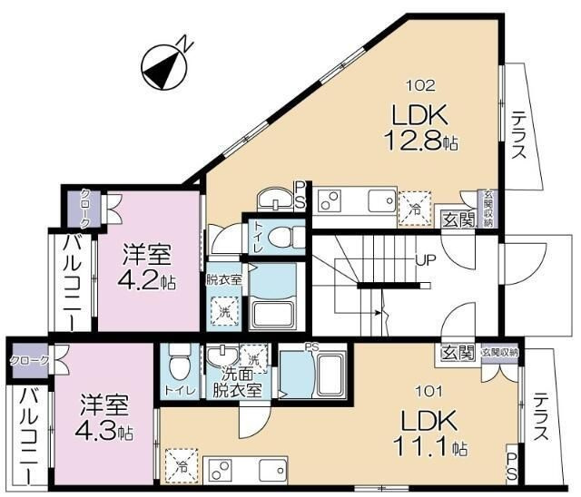 ハイム　ビオーレの間取り