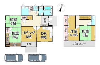 【間取り】 | 川西市水明台１丁目4の24　中古一戸建