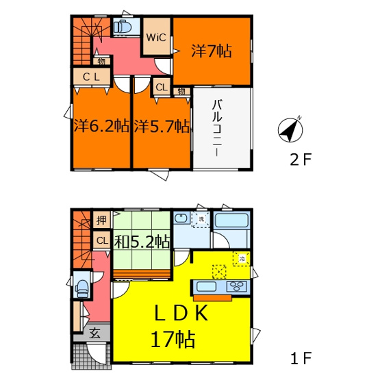 【間取り】 | クレイドルガーデン甲斐市竜王新町第3　1号棟 | 間取り