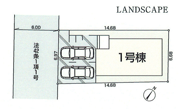 福生市加美平3丁目　新築戸建全1棟の区画図