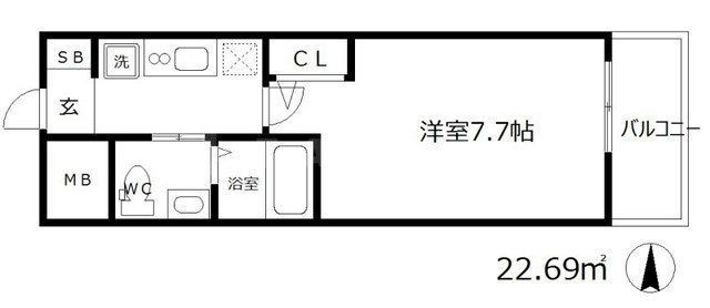 セレニテ本町グランデの間取り|セレニテ本町グランデ　開放的な間取り