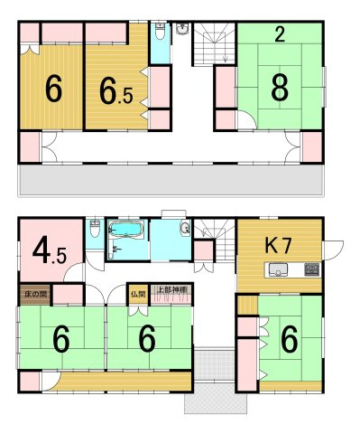 錦町作鞍 中古一戸建ての間取り