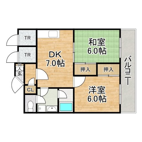 メゾンドール東条の間取り