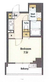S-RESIDENCE新宿早稲田avelisの間取り
