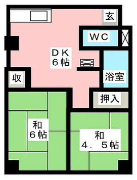 川口市　第一コーポ岡田の間取り