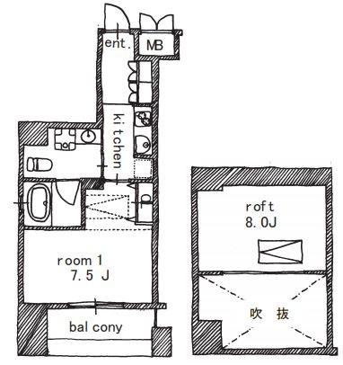 アミティエ扇町公園の間取り