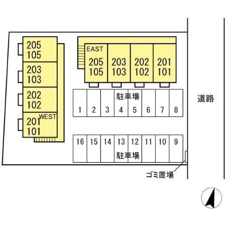 リロイコア　EASTの区画図|配置図