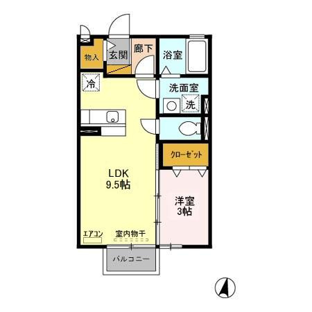 リロイコア　EASTの間取り|間取図