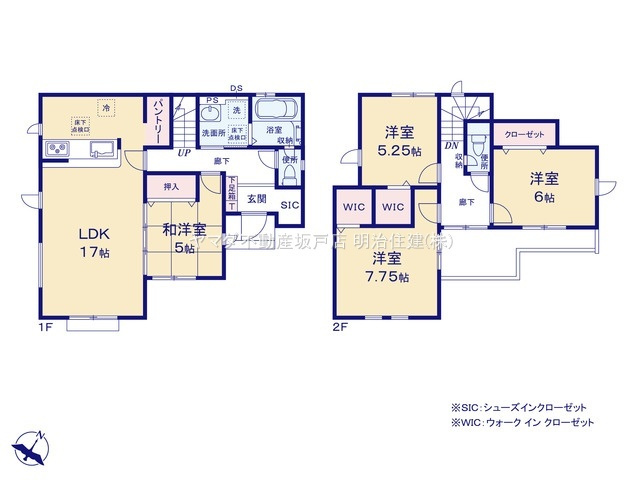 川越市吉田　新築戸建の間取り