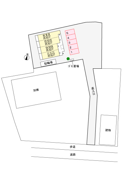 ルポ舞子弐番館の区画図|☆神戸市垂水区　ルポ舞子弐番館☆