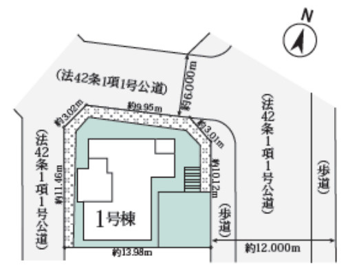 八王子市北野台3丁目2期の区画図|区画図です
