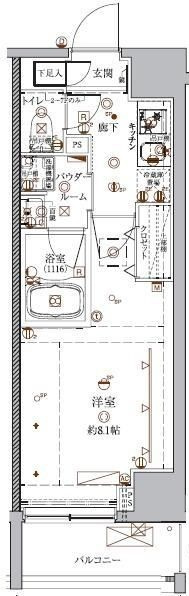 クレイシア入谷の間取り|間取りです。