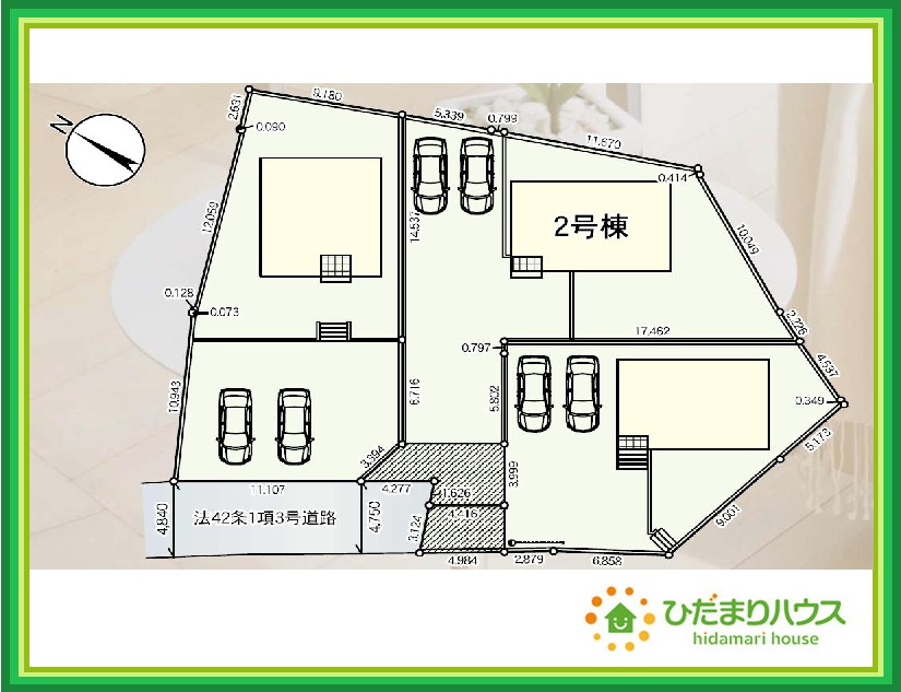 常陸太田市薬谷町第1　新築戸建　2号棟の区画図|閑静な住宅地で叶える穏やかな新生活☆彡