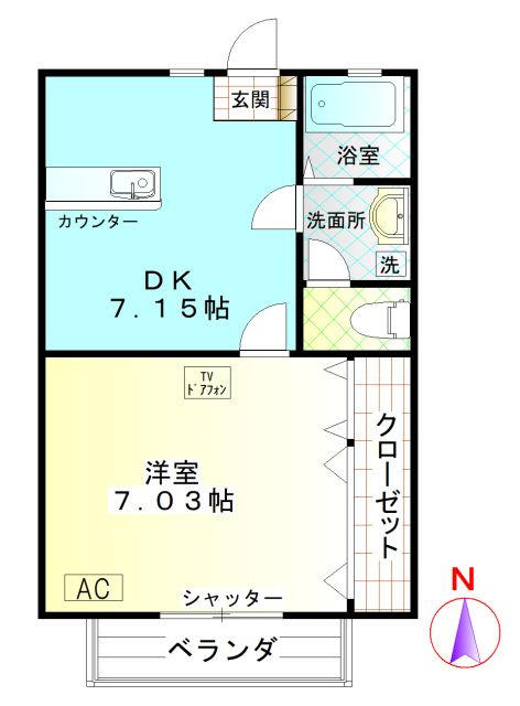 エスポワールオキツの間取り