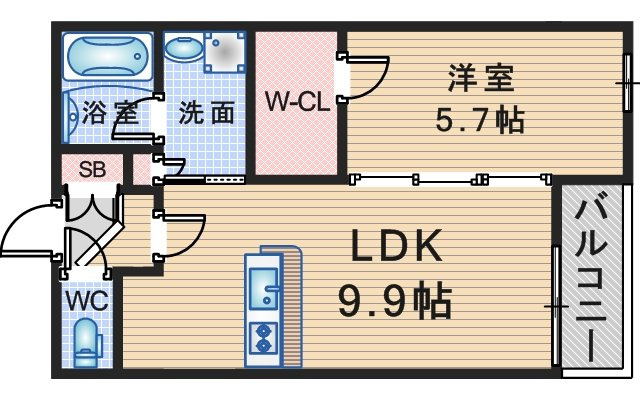ウェルスクエア豊中本町の間取り
