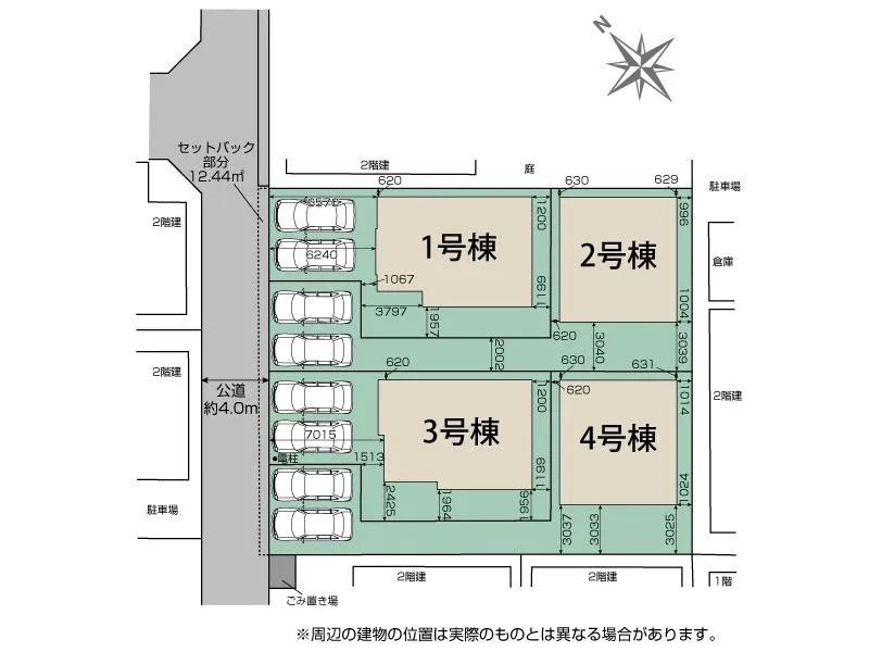 [新築住宅] 坂戸市千代田2丁目 4期 全4棟の区画図
